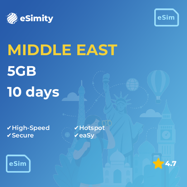 Middle East 5 GB 10 days